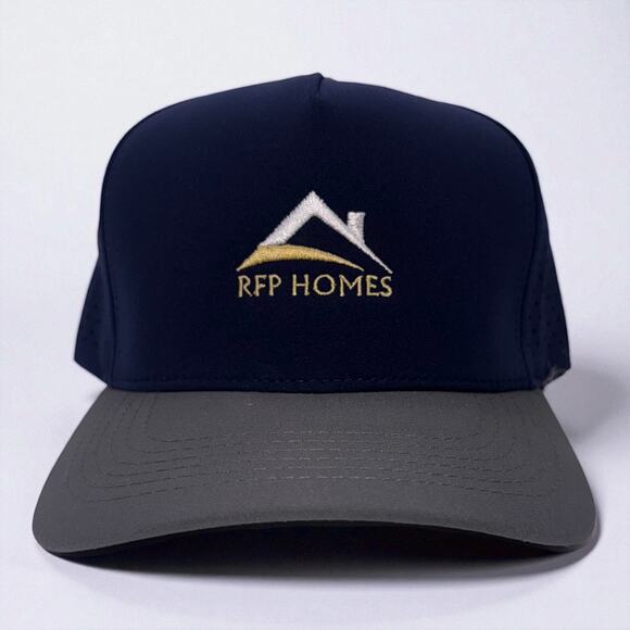RFP Homes Hat (Version 3) | Navy Velvet Embroidered Snapback | Mad Capper Texas - Picture 2 of 3